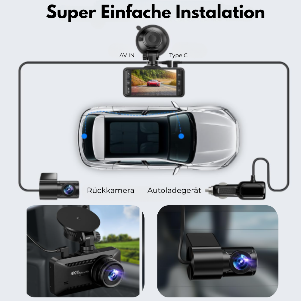 4K Dashcam mit 3,9 Bildschirm von Heimwert